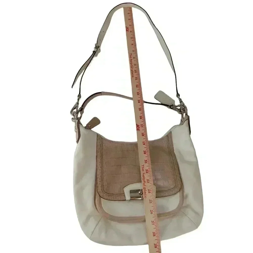 Coach Kristin Leather Light Beige hobo Bag